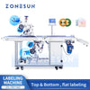 ZONESUN ZS-TB716Z Automatic Flat Surface Top & Bottom Labeling Machine