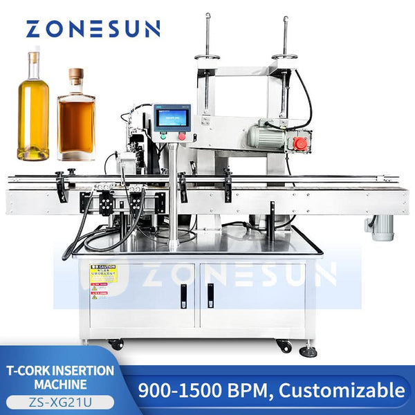 ZONESUN ZS-XG21U Automatic T-Top Corking Machine | Bartop Stopper Insertion Machine
