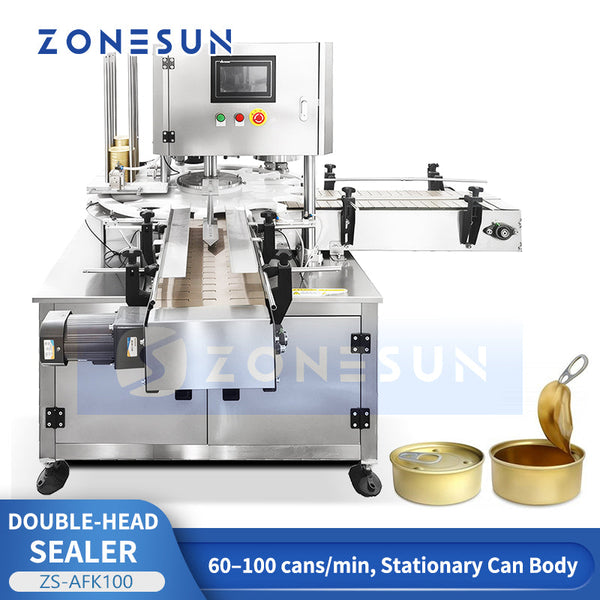 Automatic Can Seamer, Double Head High-Speed Tin Can Sealing Machine