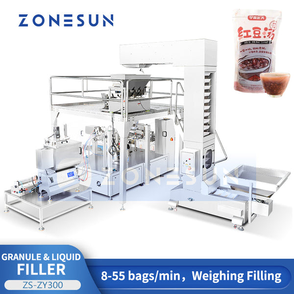 ZONESUN ZS-ZY300 Multi-functional Rotary Pouch Premade Pouch Packing Machine for Granules Liquids