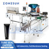 ZONESUN ZS-XG40 Automatic Rotary Tube Top Aluminum Foil Sealing and Capping Machine Tamper-Evident Packaging