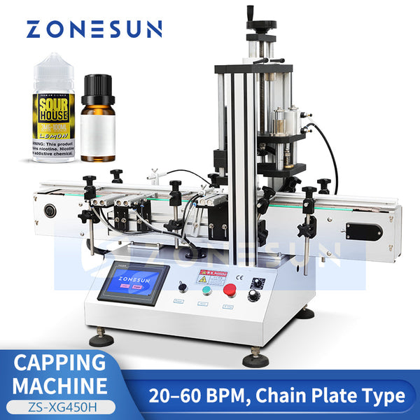 ZONESUN ZS-XG450H Automatic Desktop Capping Machine Electric Screw Capper for Cosmetic Essential Oil