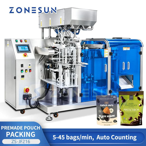 ZS-JF216 automatic tablet capsule counting and premade pouch packing machine