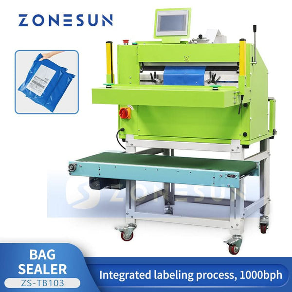 ZONESUN ZS-TB103 Courier Bag Sealing Machine with Shipping Label Application