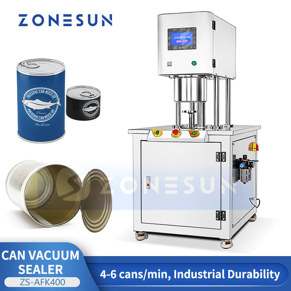 ZONESUN ZS-AFK400 Semi-automatic Vacuum Can Seamer with Nitrogen Flushing