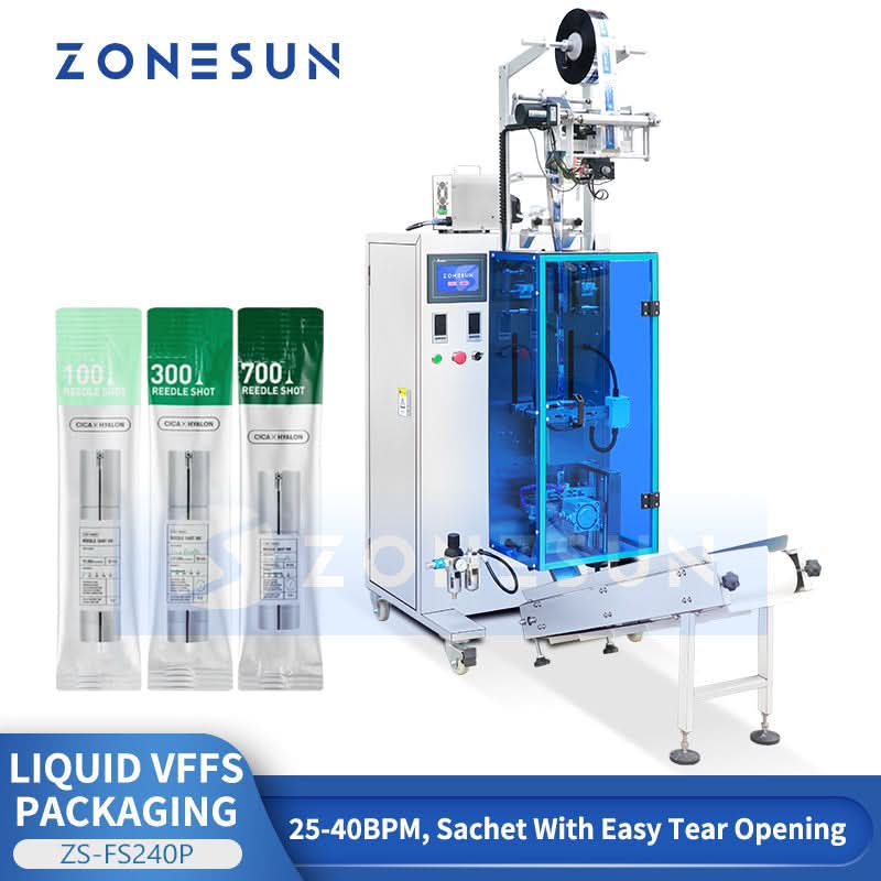 ZONESUN ZS-FS240P Integrated Packaging Machine VFFS liquid Filling and ...