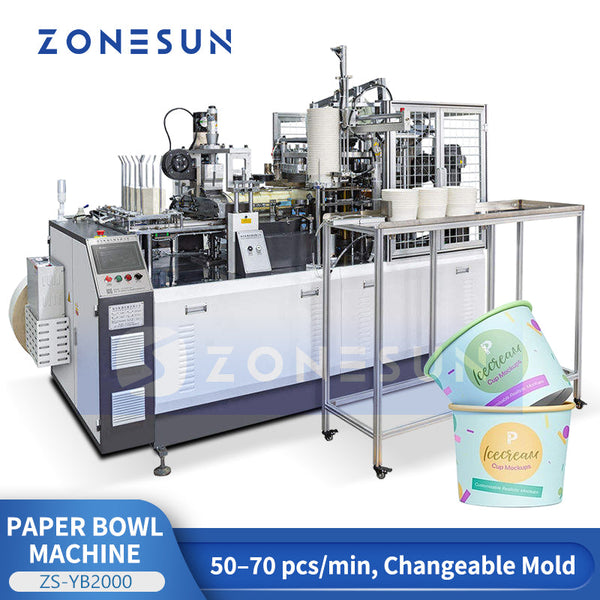 ZONESUN ZS-YB2000 Automatic Paper Bowl Making Machine Disposable Tableware Making Machine