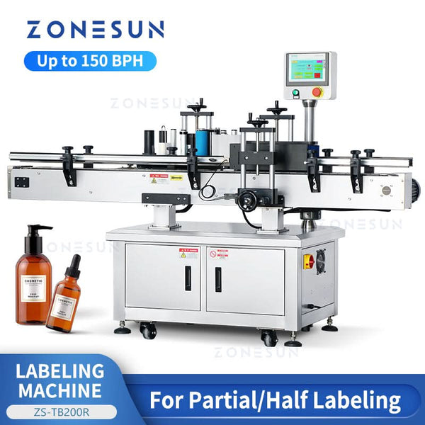ZONESUN ZS-TB200R Automatic Wrap Around Round Bottle Labeling Machine