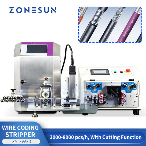 ZONESUN ZS-EW30 Automatic Wire Cutting Stripping and Marking Machine for Multi-Core Cable