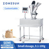 ZONESUN ZS-FM100P Semi-Auto Auger Filler for Powder & Granule Filling