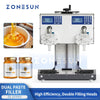 ZONESUN ZS-DTFP2 Dual-Head Gear Pump Thick Liquid Filling Machine for Sauce Cream Honey