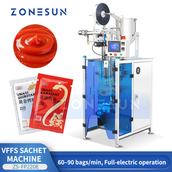 ZONESUN Servo gear pump vertical paste filling and sealing machine for food and cosmetic industry