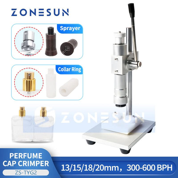 ZONESUN ZS-TYG2 Manual Perfume Crimping Machine for Spray Bottle Caps