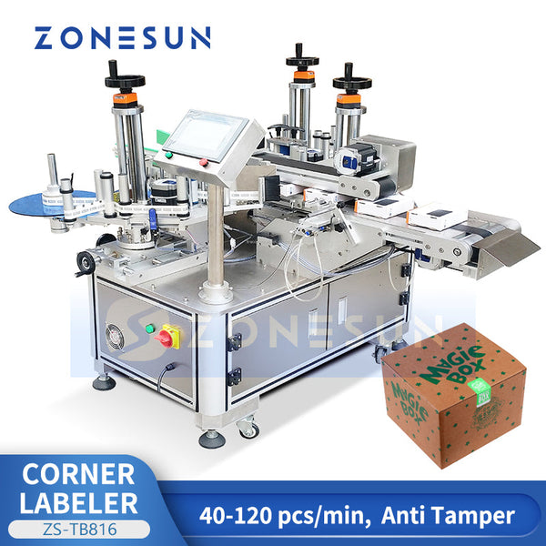 ZONESUN ZS-TB816 Automatic Double-Sided Tamper Evident Labeling Machine Security Seal Applicator