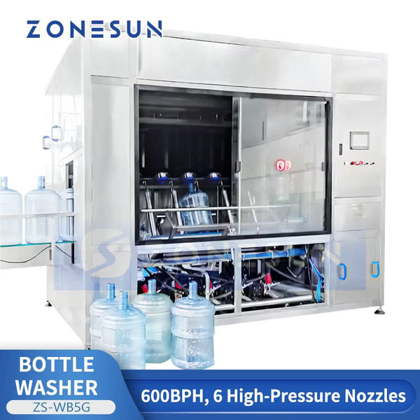 ZONESUN ZS-WB5G Automatic 5 Gallon Barrel Washing Machine for Bottled Water Production Lines