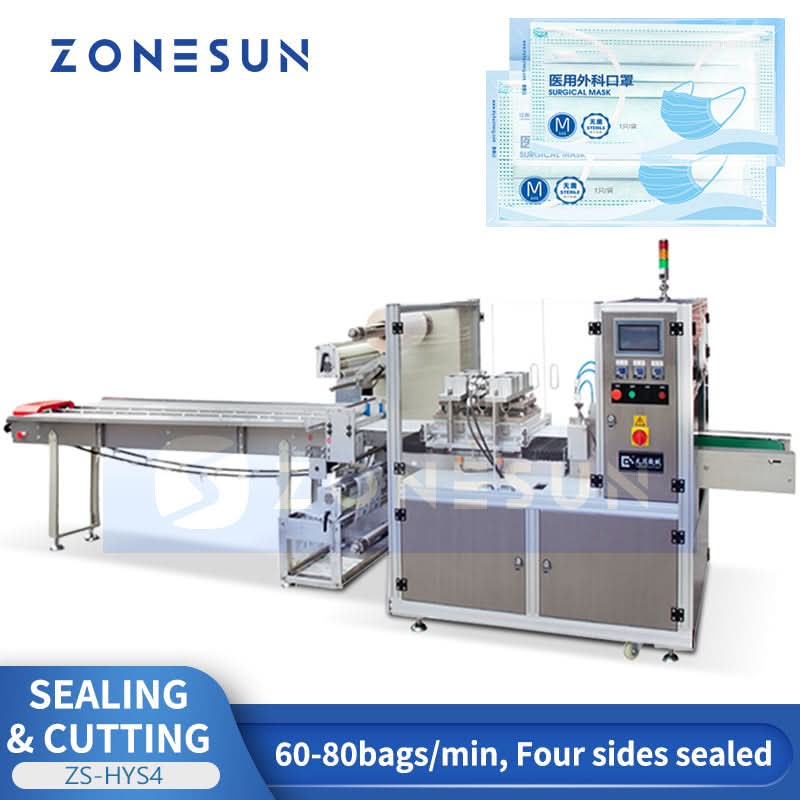 Horizontal Mask ZONESUN ZS-HYS4 Dual-Channel Horizontal Mask Medical Pack Sachet ...