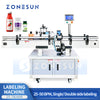 ZONESUN ZS-TB260R Automatic Round Bottle Labeling Machine Single Double Side Labeler Sticker Label Applicator