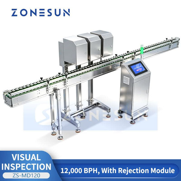 ZONESUN ZS-MD120 Automated Visual Inspection System for Aluminum Cans and PET Bottles