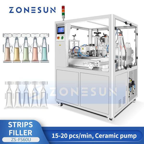 ZONESUN ZS-FS60U Automatic Unit-Dose Strip Filling and Sealing Machine Multi-Lane Filling for Ampoules