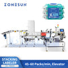 ZONESUN ZS-TB60S Stacked Dual-Side Labeling Machine for Multi-Pack Wet Wipes Bundle Pack Labeler