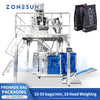 ZONESUN ZS-GW260D Automatic 10 Head Weigher Premade Pouch Packing Machine for Snack Pet Food