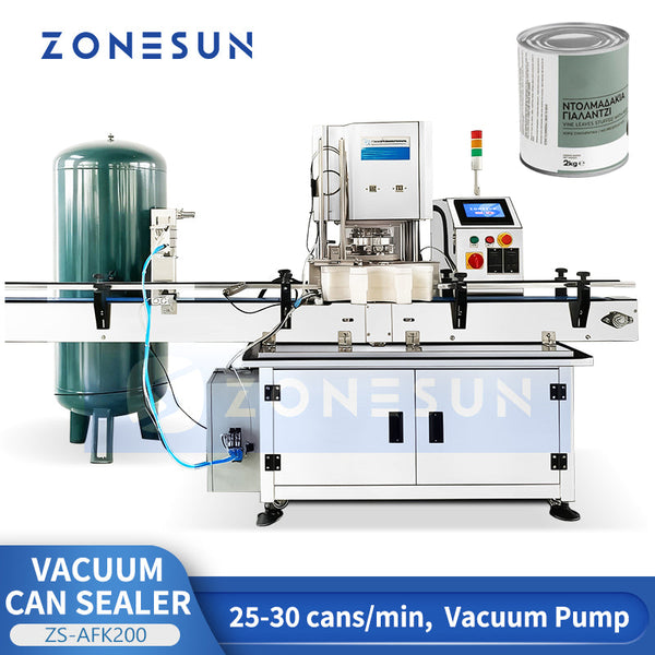 ZONESUN ZS-AFK200 Automatic Negative Pressure Vacuum Sealing Machine Can Vacuum Seamer
