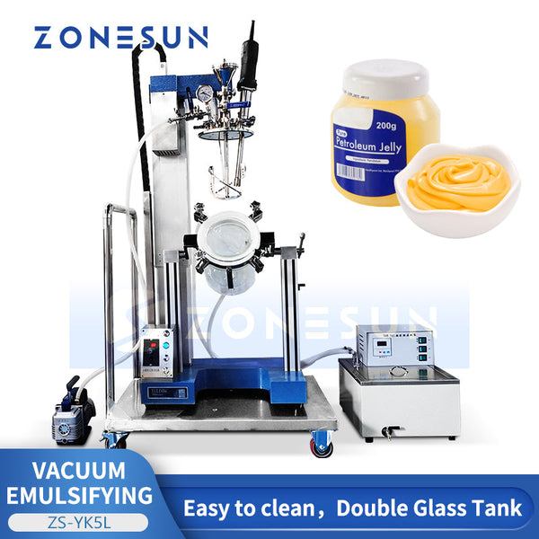 ZONESUN ZS-YK5L Lab-scale Vacuum Emulsifying Mixer for Lotion Gel Cream