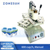 ZONESUN ZS-KCS5 Automatic Cup Sealing Machine with Custom Molds for Yogurt Sauce Pods Coffee Creamer Packaging
