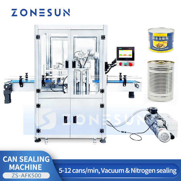 ZONESUN ZS-AFK500 Industrial In-line Vacuum & Nitrogen Flushing Capping System for Aluminum Caps