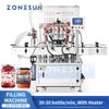 ZONESUN ZS-YT4T-4PH Automatic Piston Pump Filling Machine with Heating for Candles Butter