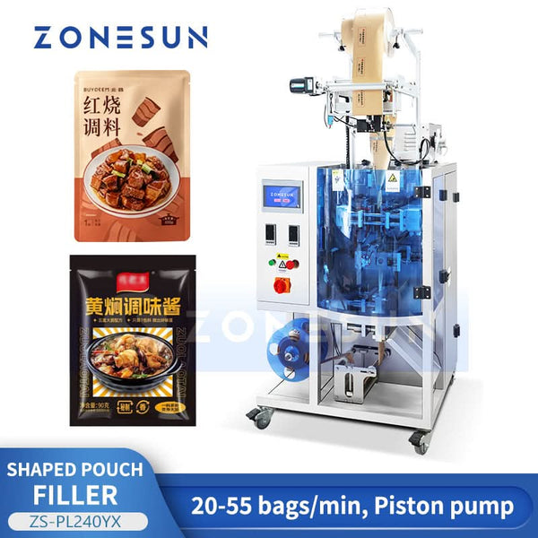 ZONESUN ZS-PL240YX Custom Pouch Filling and Sealing Machine Film Forming Packaging Machine