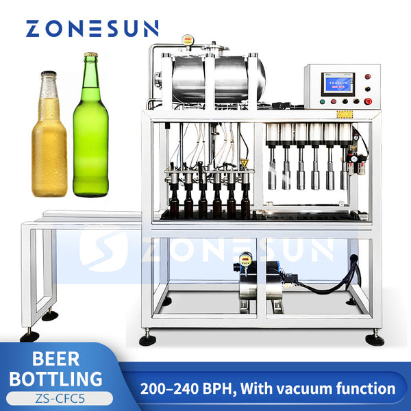 ZONESUN ZS-CFC5 Semi Automatic Beer Filling and Capping Machine for Craft Breweries