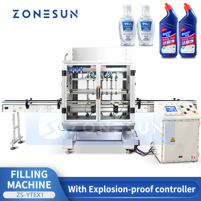 ZONESUN Automatic Explosion Proof Filling Machine Chemical Bottle Fill ...