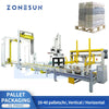 ZONESUN ZS-PWM2 Fully Automatic End-of-Line Packaging System Robotic Palletizer Strapping Stretch Wrapping Labeling Integrated Solution
