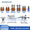 ZONESUN ZS-FAL180YT Dual-Head Dropper Bottle Filling Capping Labeling System