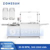 ZONESUN ZS-UWB8 Automatic Ultrasonic Vial Washing Machine Dual Lanes for Multi-Size Bottle Washer