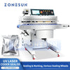 ZONESUN ZS-FR100LC Continuous Band Sealer with Laser Marking Machine for Mylar & Plastic Bags