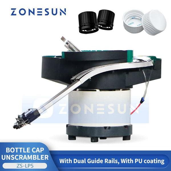 ZONESUN ZS-LP5 Automatic Vibratory Bottle Cap Unscrambler & Feeder