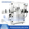 ZONESUN ZS-SF01 Automatic Scoop Feeding Machine with Vibratory Bowl for Milk Powder Protein Powder Bottle Can Packaging