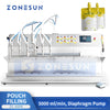 ZONESUN ZS-ASP6 Semi-Automatic 6-Head Diaphragm Pump Stand-Up Pouch Filling Machine