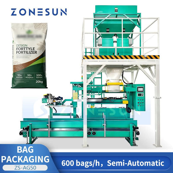 ZONESUN ZS-AG50 Industrial Automated Granule Filling Sealing Line Heavy-Duty Packaging System