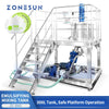 ZONESUN ZS-EM2 Stainless Steel Emulsifying Mixing Tank with Operating Platform for Cosmetics & Food