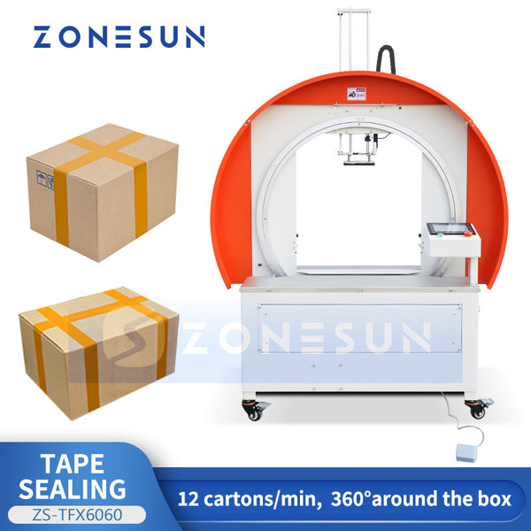 ZONESUN ZS-TFX6060 Automatic Ring Tape Wrapping Machine Circular Tape Sealer