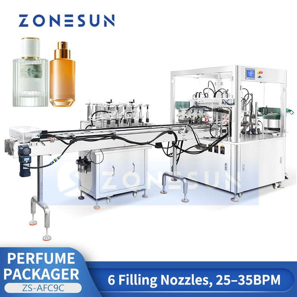 ZONESUN ZS-AFC9C Automatic Perfume Bottle Filling and Capping Production Line