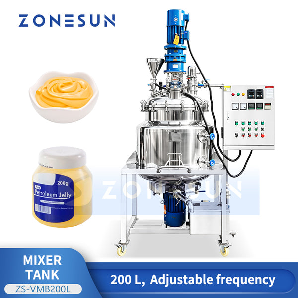 ZONESUN ZS-VMB200L 200L Vacuum Homogenizing Emulsifier Mixer | Cream & Ointment