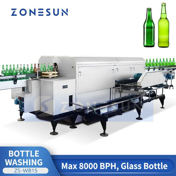 ZONESUN ZS-WB15 Automatic Beer Bottle Washing Machine Industrial Glass Cleaner