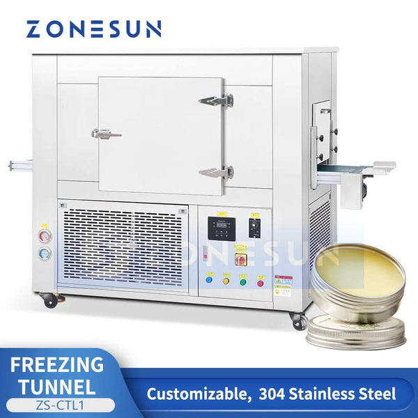 ZONESUN ZS-CTL1 Automatic WaxCandle Cooling Tunnel High-Efficiency Flash Freezer Conveyor for Solid Cosmetics