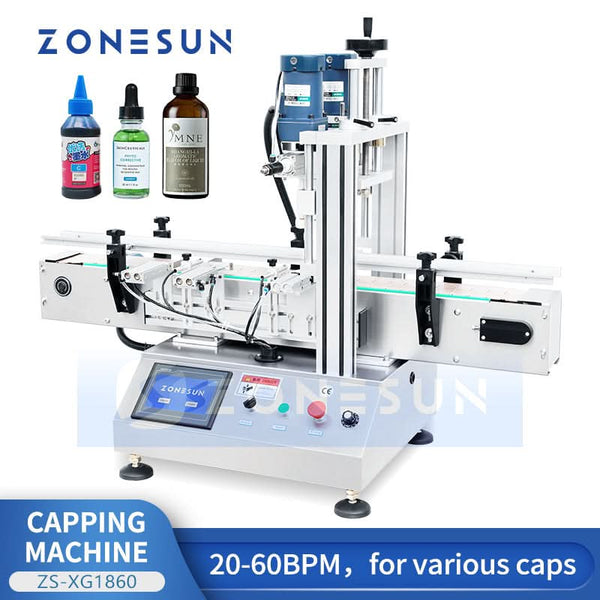 ZONESUN ZS-XG1860 Tabletop Automatic Bottle Twist Top Cap Capping Machine