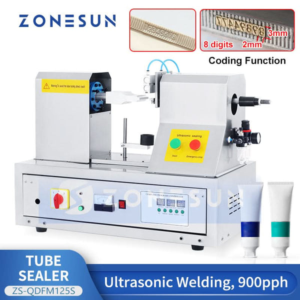 ZONESUN ZS-QDFM125S Ultrasonic Tube Sealing Machine for Soft Plastic Tubes