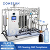ZONESUN ZS-PRT200 Continuous Plate Pasteurizer with CIP Cleaning System for Milk Juice Liquid Food Processing